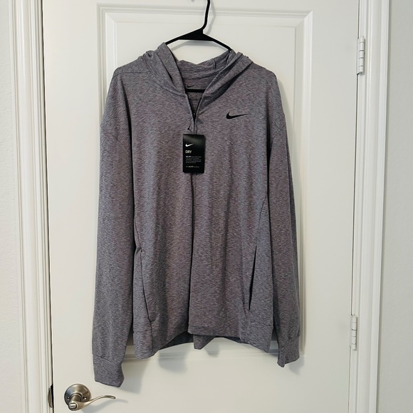 Men's Nike Heathered Gray Full-Zip Jacket - Picture 1 of 3